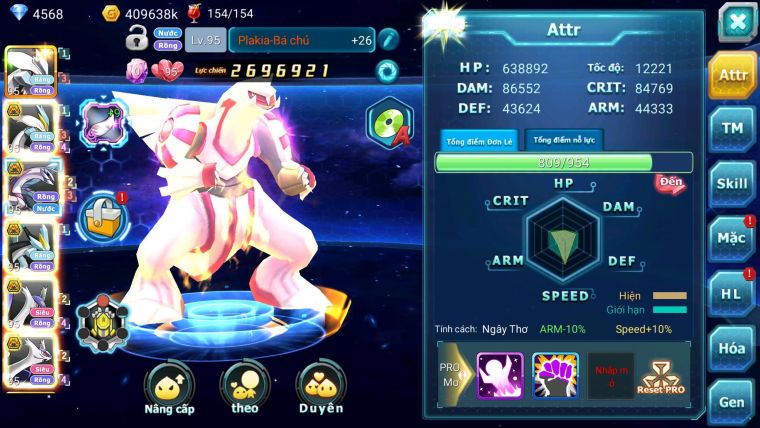Mã : #TTS7137 -S1848 - V11 - Unvoa WB Bá Chủ Palkia Bc Cặp Lati Bá Chủ Nhiều Pet HT