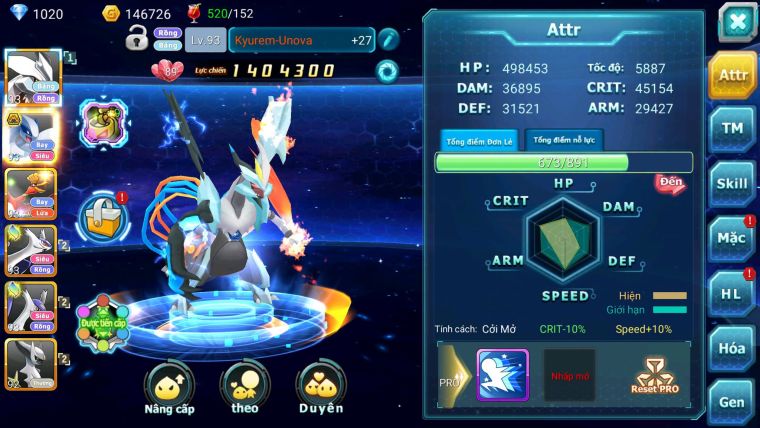 Mã : #TTS7136 - S1830 - Unvoa Lugia Bá Chủ Ho-oh Cặp Lati Nhiều pet ht