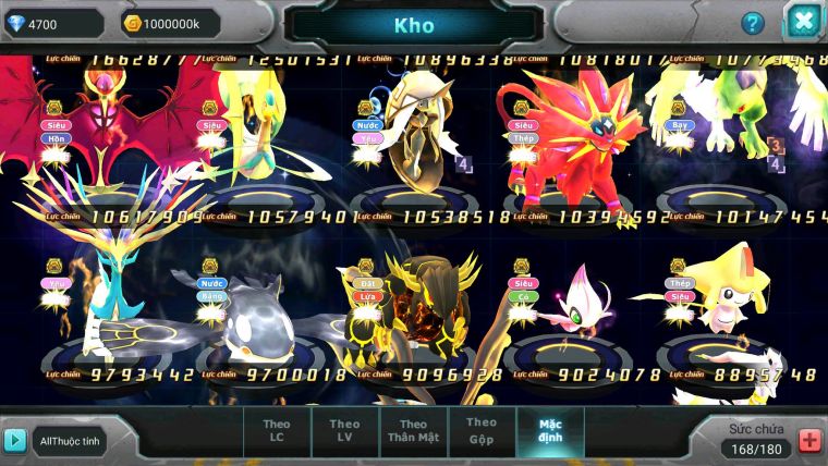 Mã : #TTS7135 - S216 - BXH:11 - V12 - 120M Diancie CH - Diancie Dnm Rayquaza BC Ho-oh BC  WB Bá Chủ Unvoa Mew giáp bc nhiều pet bc
