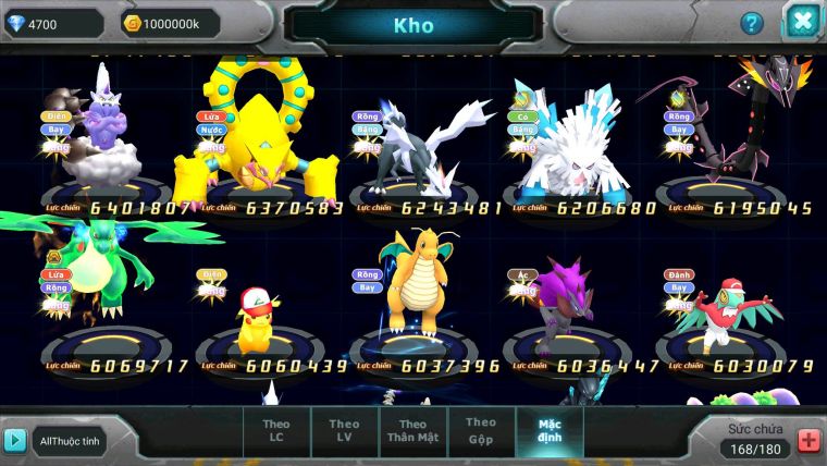 Mã : #TTS7135 - S216 - BXH:11 - V12 - 120M Diancie CH - Diancie Dnm Rayquaza BC Ho-oh BC  WB Bá Chủ Unvoa Mew giáp bc nhiều pet bc