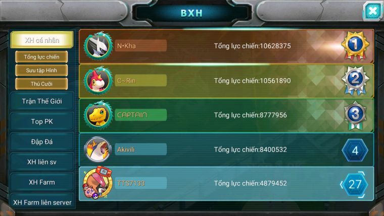 Mã : #TTS7133 - S1919 - V10 BXH : 17 - Unvoa Kyogre RX Bá Chủ Raikou lugia mes nhiều pet ht