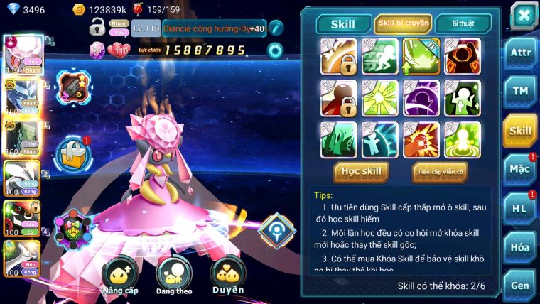 Mã : #TTS7141 - S1768 - V12 - 958S - Diancie CHD Full SS Rắn Băng Sakata Bc Unvoa Nhiều Pet HT