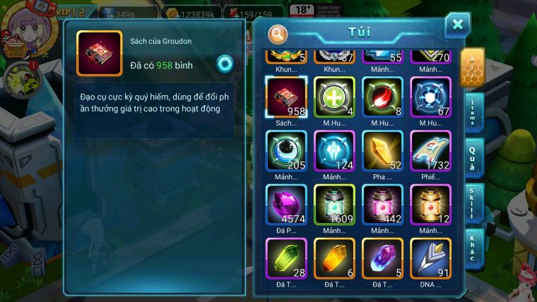 Mã : #TTS7141 - S1768 - V12 - 958S - Diancie CHD Full SS Rắn Băng Sakata Bc Unvoa Nhiều Pet HT