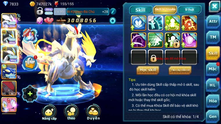 Mã : #TTS7140 - S1874 - V8 - BXH : 6PK - Unvoa White Black Bá Chủ Kyogre Zoroa