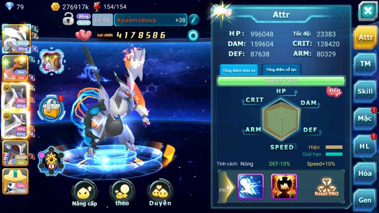 Mã : #TTS7144 - S1874 - BXH:7 - Unvoa Ho-oh Cặp Lati Bc Nhiều Pet HT