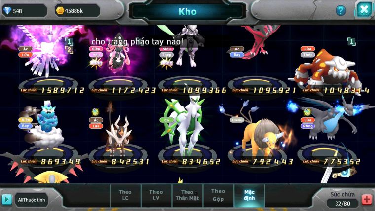 Mã : #TTS7155 - S1912 - 362S - Drak ho-oh Mew giap Yvetal Hentran