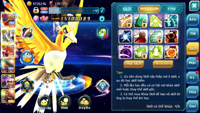 Mã : #TTS7154 - S1793 - V12 - BXH : 40 - 4K Sách - Ho-oh Dnm Thần Gio Bc Qvld Bc Yvetal Drak ho-oh