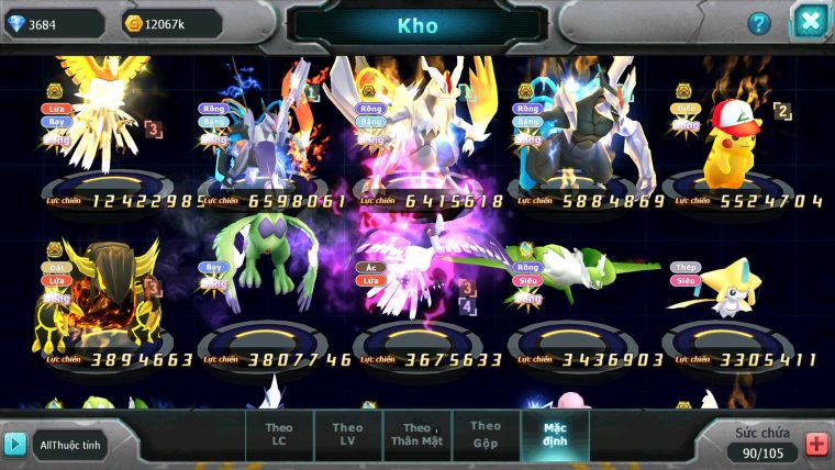 Mã : #TTS7153 - S1297 - Ho-oh Bc Unvoa WB Bá Chủ Pikachu Bc Qvld Bc Nhiều Pet Ht