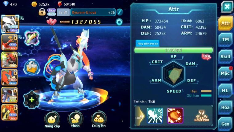 Mã : #TTS7162 - S1914 - 200S - Unvoa Ho-oh Groudon nhiều pet