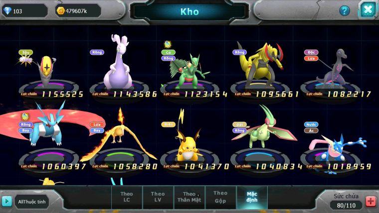 Mã : #TTS7159 - S1378 - V6 - Unova WB Bá Chủ Ho-oh Groudon Cặp Lati diancie nhiều pet ht