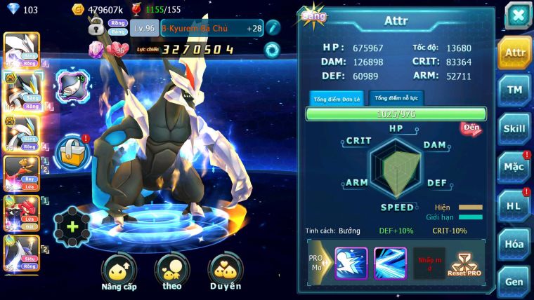 Mã : #TTS7159 - S1378 - V6 - Unova WB Bá Chủ Ho-oh Groudon Cặp Lati diancie nhiều pet ht