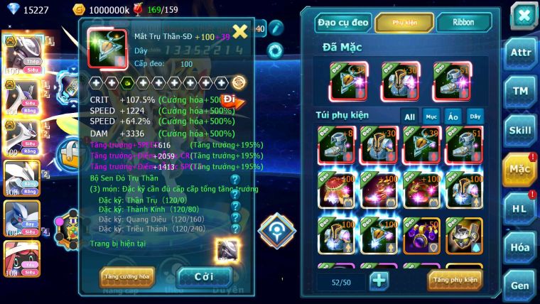 Mã : #TTS7156 - S1530 - V10 - 15K KC - Mew giáp bá chủ cặp lati bc build khỏe